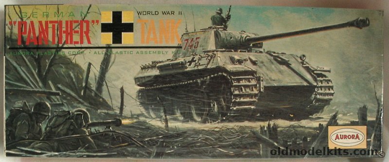 Aurora 1/48 German Panther Tank, 302-130 plastic model kit